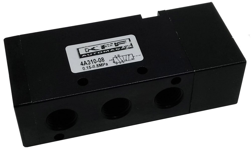 VÁLVULA SIMPLES PILOTO 5/2 VIAS 1/4 KFF RETORNO MOLA SÉRIE 300-4A31008