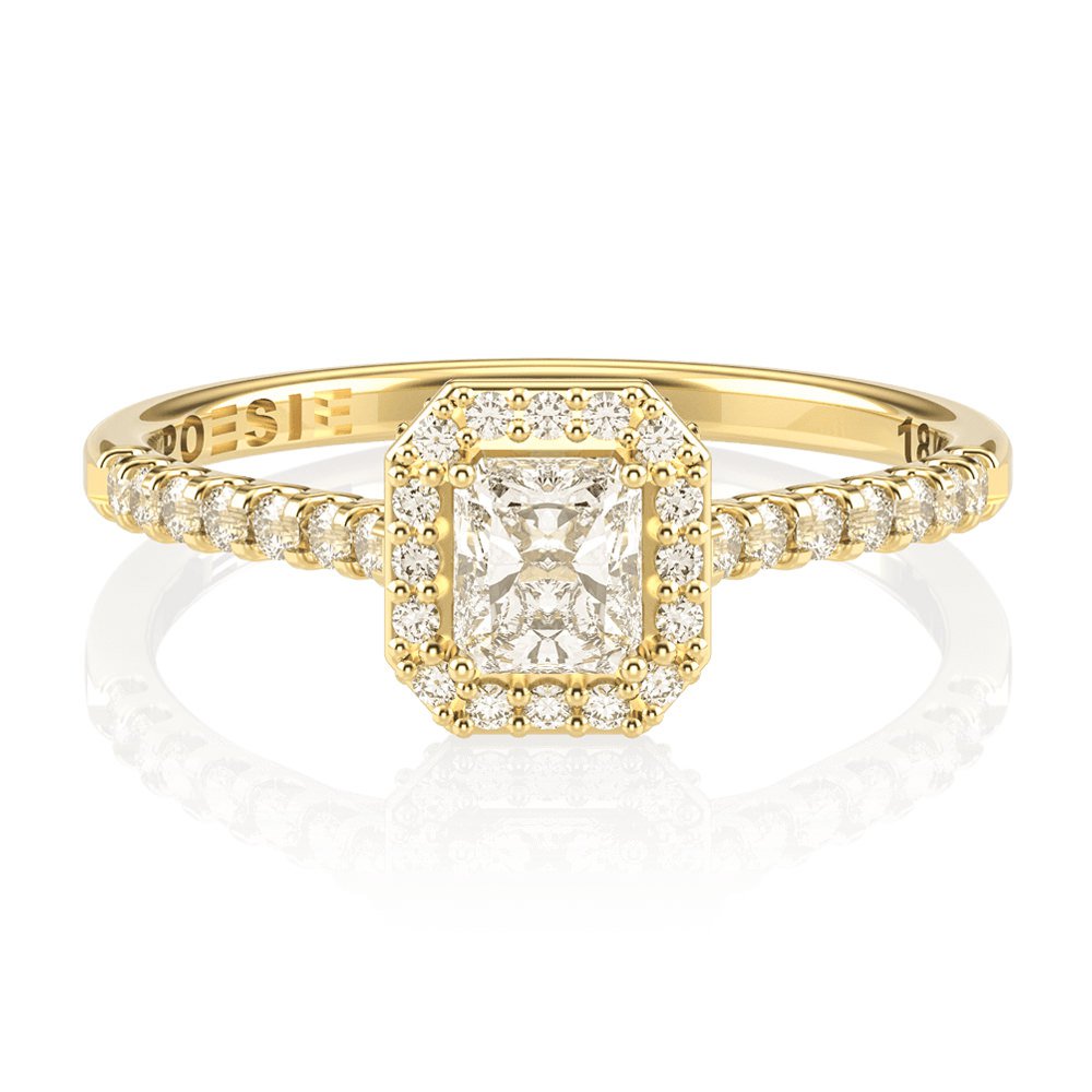 Anel de Noivado Radiant II (personalizado com diamante F-VS2)