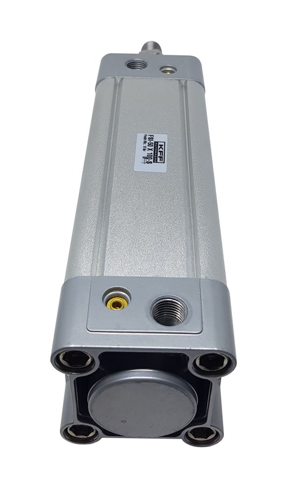 CILINDRO PISTÃO PNEUMÁTICO DE DUPLA AÇÃO ISO 6431 PERFILADO Ø 63 X 200MM KFF AMORTECIMENTO REGU