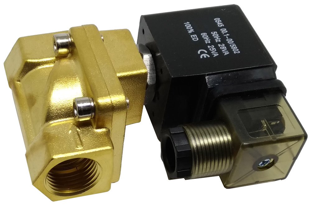 VÁLVULA SOLENOIDE 2 VIAS 3/8 NF KFF AR ÁGUA ÓLEO SERVO-OPERADA-PU22503