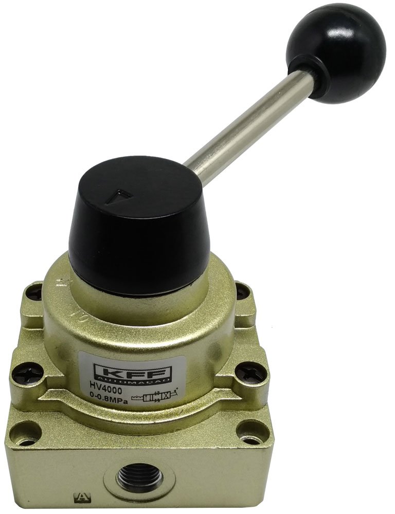 VÁLVULA ROTATIVA PNEUMÁTICA 4/3 KFF VIAS CENTRO FECHADO 1/2 KFF-HV40004