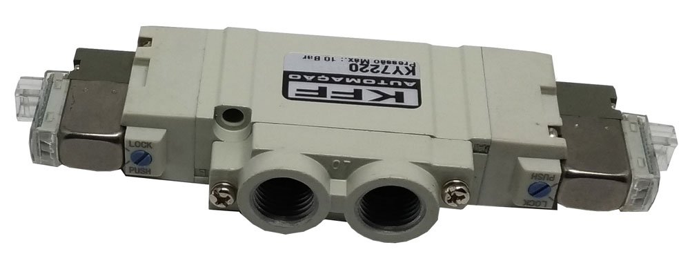 VÁLVULA DUPLO SOLENOIDE 5/2 VIAS 1/4 KFF BAIXO CONSUMO-KY722002