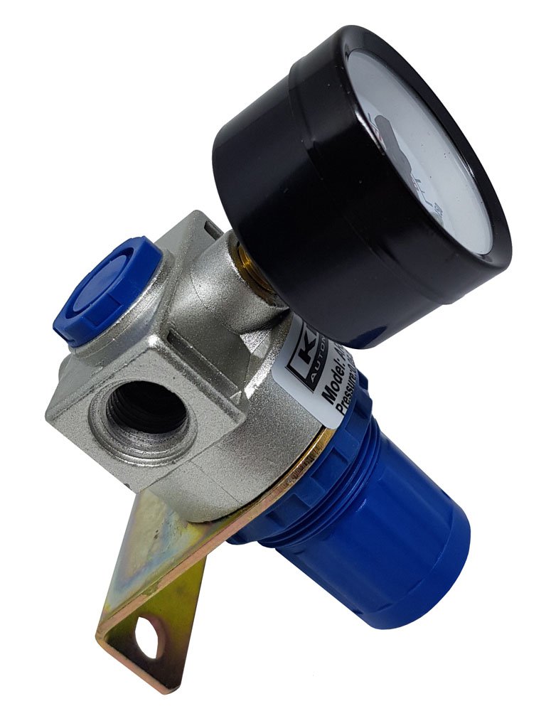 REGULADOR DE PRESSÃO PARA COMPRESSOR 1/4 KFF PNEUMÁTICO SÉRIE AR 0-10 BAR -AR2000