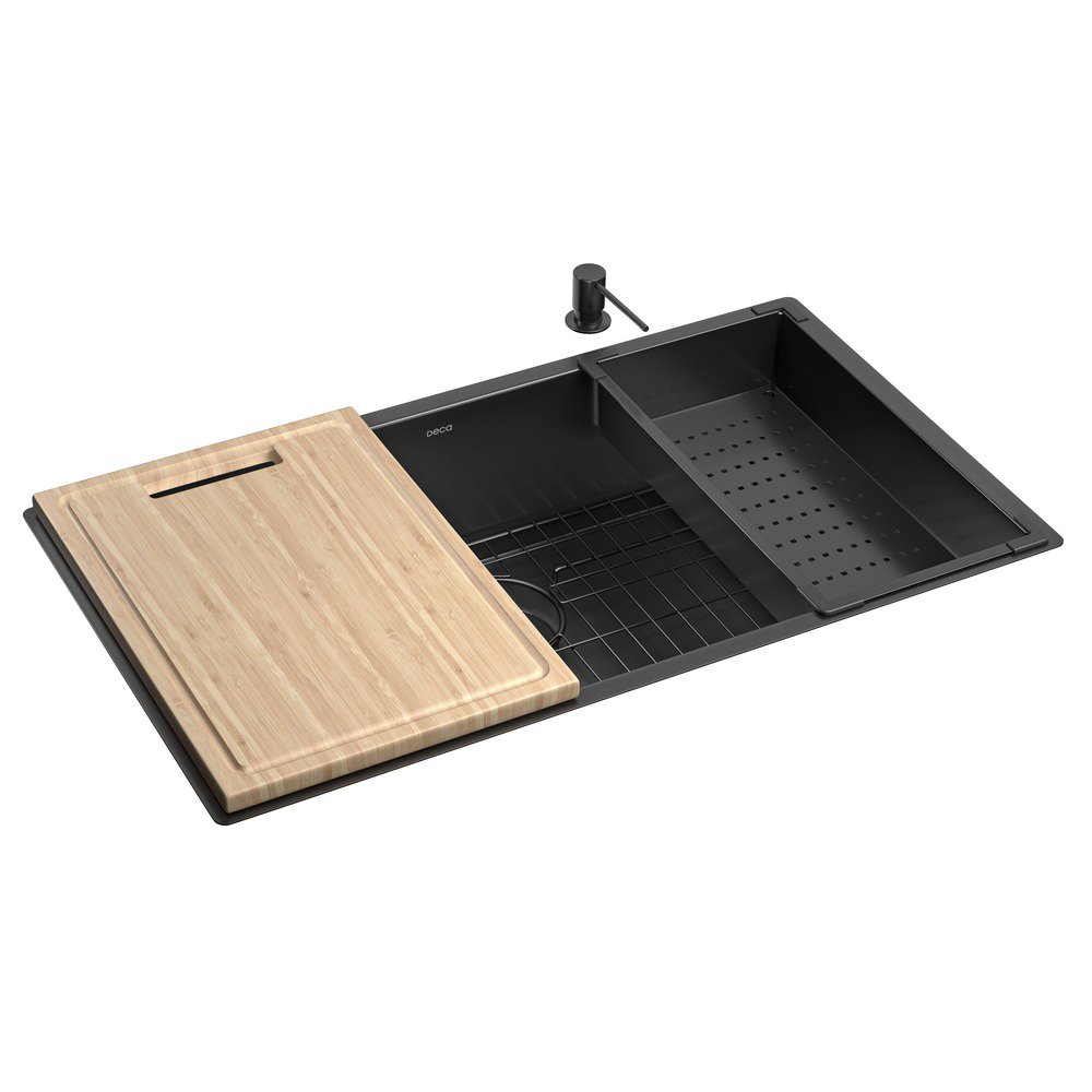 Cuba de Cozinha com Acessórios Deca Suprema 75x40 cm Black Matte CC.670.75.AC.BLMT