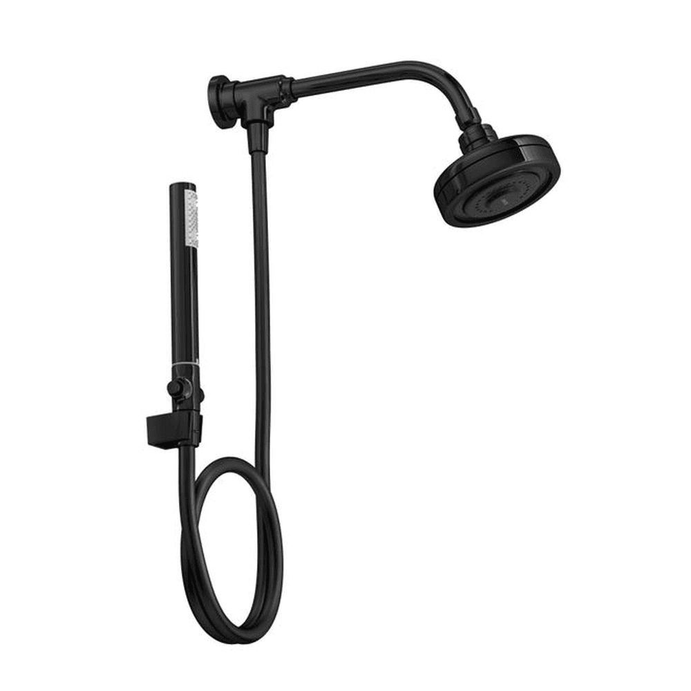 Kit Chuveiro Deca Acqua Plus com Flexível PVC e Ducha Manual Black Noir 1990.BLNO.STDKIT.N