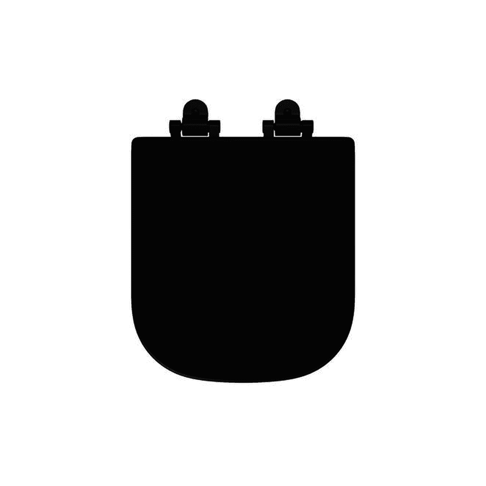 Assento Deca Poliéster Monocromático Axis Ébano Fosco  AP.217.BL.94