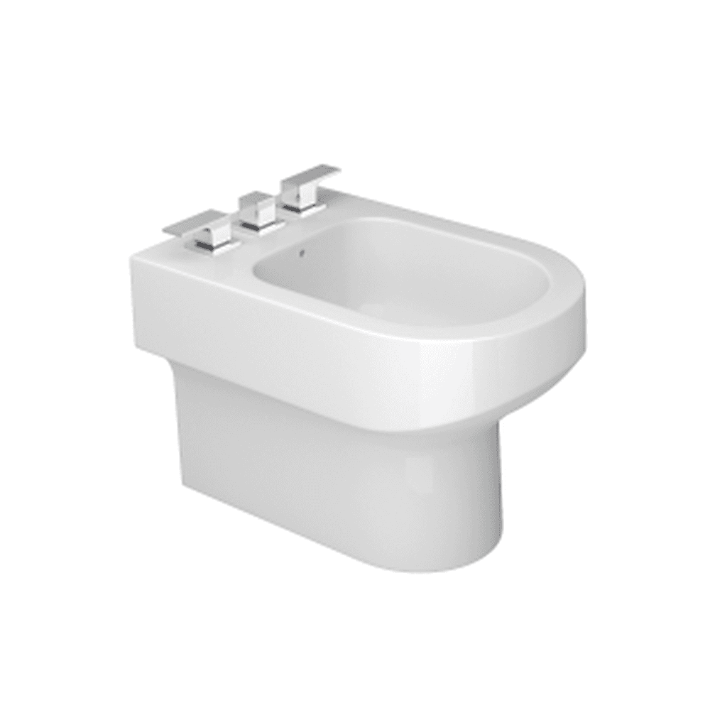 Bide com 3 Furos Deca Carrara Branco