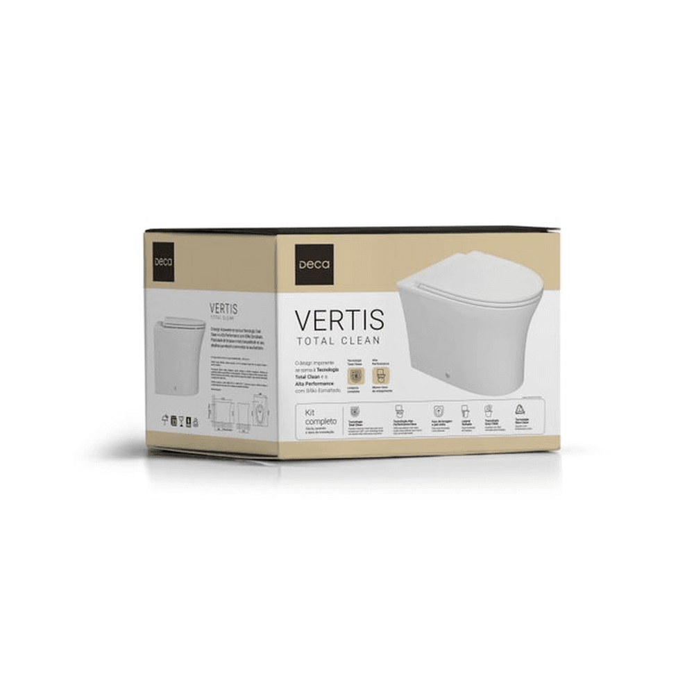   Kit Bacia Convencional Deca Vertis Total Clean Branca KP.8710.17 