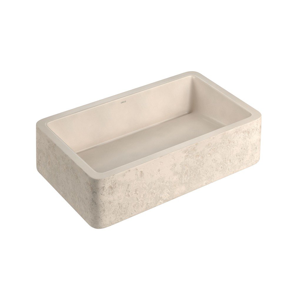 Cuba de Apoio em Concreto Retangular Deca Etrusco Canela L.13050.ETR.61