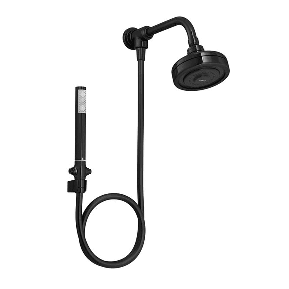 Kit Chuveiro Deca Acqua Plus com Flexível PVC e Ducha Manual Black Noir 1990.BLNO.STDKIT.N