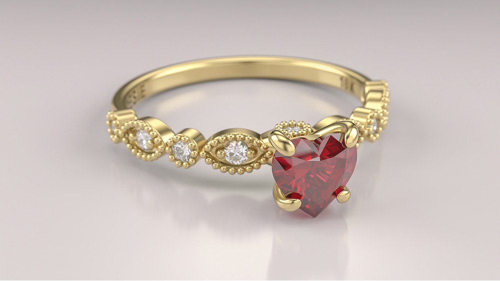 Anel de Noivado Valentine II-Ru (2)