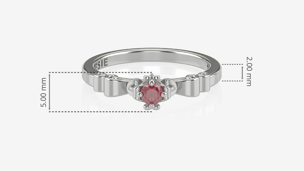 Anel de Formatura de Direito Justitia I (medidas)