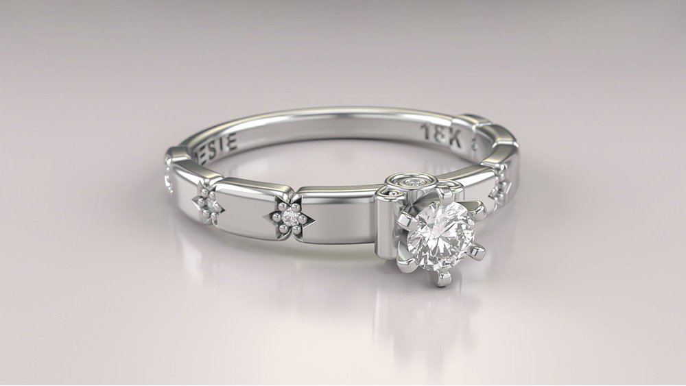 Anel de Noivado Celestia I (3)