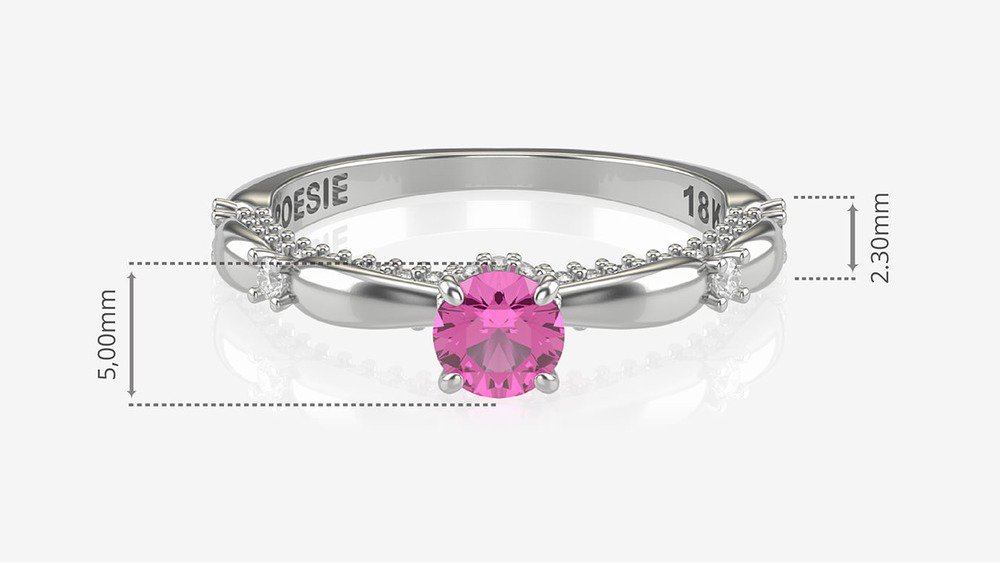 Anel de Noivado Ária I-Tu (medidas)