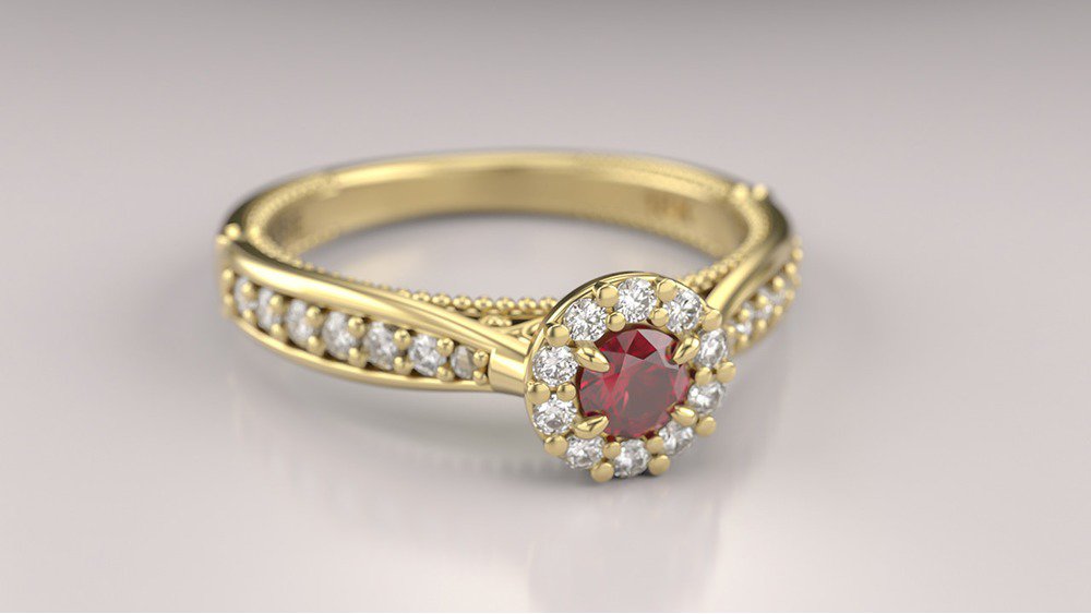 Anel de Noivado Uni Princess II-Ru (3)