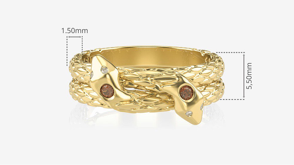 Anel Formatura de Odontologia Nagi II (medidas)