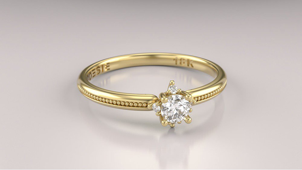 Anel de Noivado Cosmos II (2)