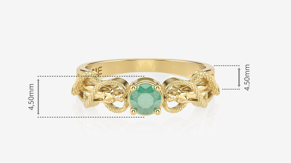 Anel de Formatura de Estética e Cosmética Visage II (medidas)