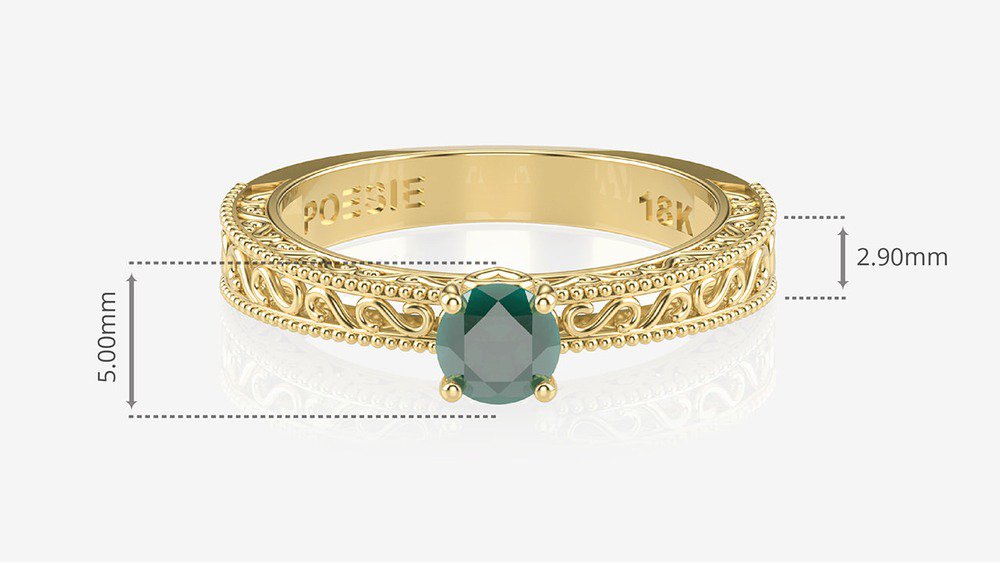 Anel de Noivado Relique II-Tv (medidas)