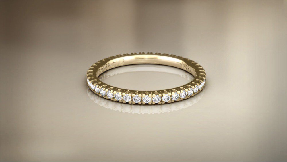 Aliança Eternity II (diamantes de laboratório) (1)