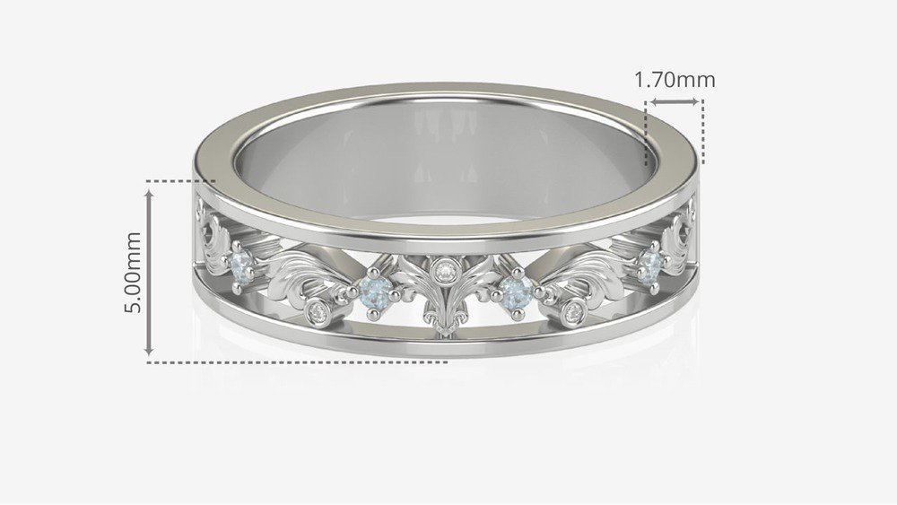  Anel de Formatura de Ciências Econômicas Acanthus I (Medidas)