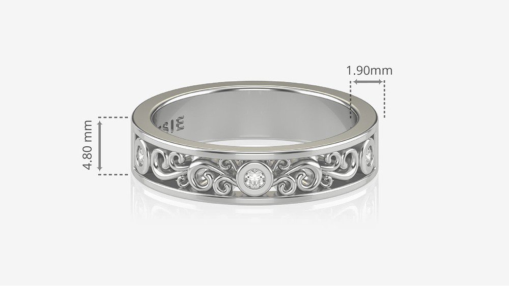 Aliança Arabesque I (medidas)