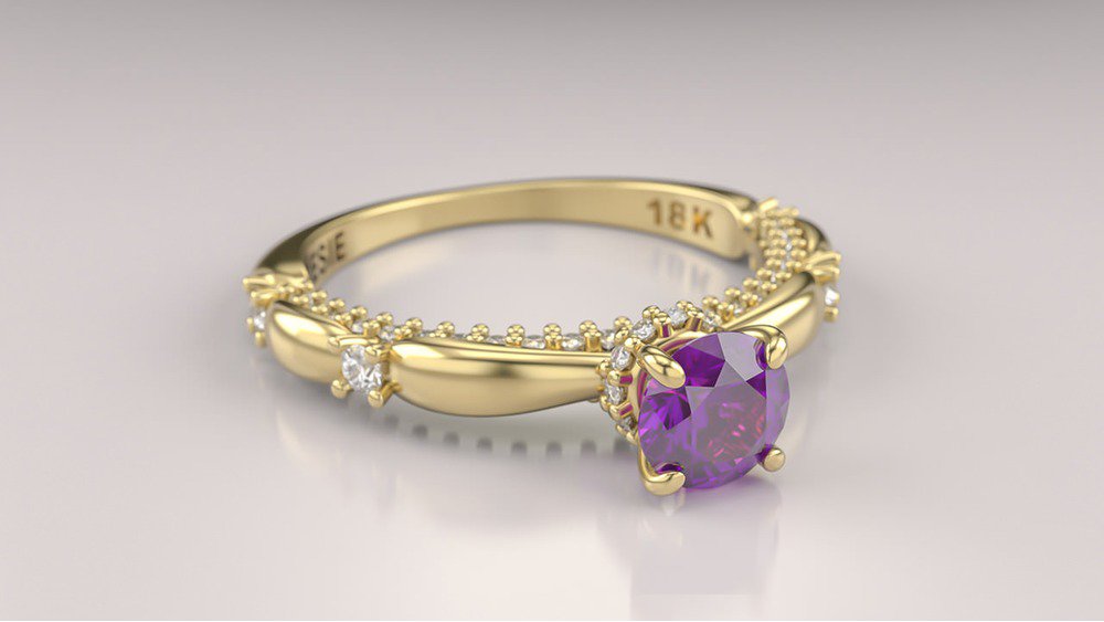 Anel de Noivado Ária II-Am (3)