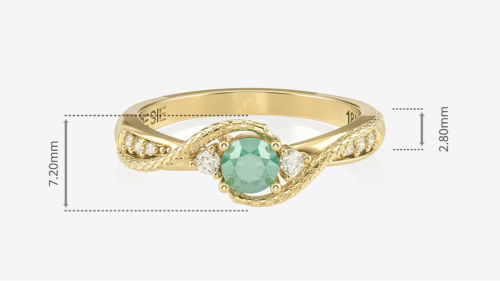 Anel de Formatura Saúde Gran Angitia II (medidas)