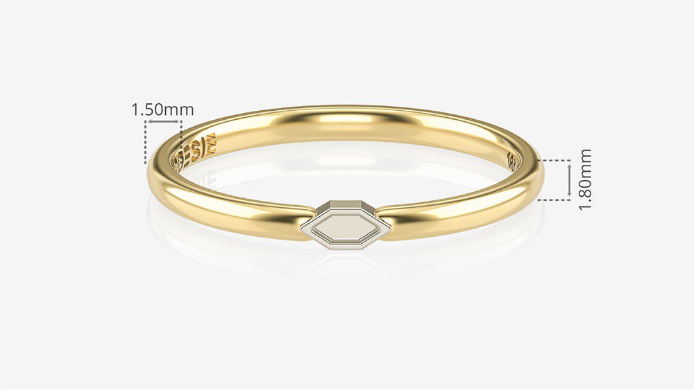 Aliança de Namoro Devotion AB-B (medidas)