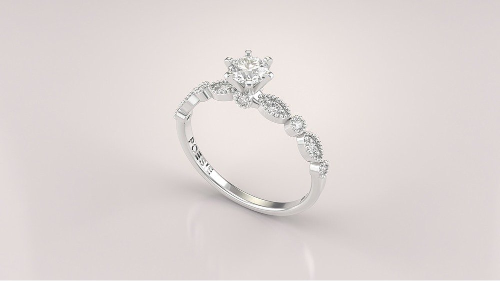  Anel de Noivado Gran Destiny Prata (diamantes de laboratório) (1)
