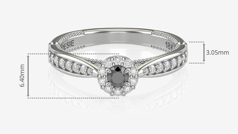  Anel de Noivado Uni Princess I-Dn (Medidas)