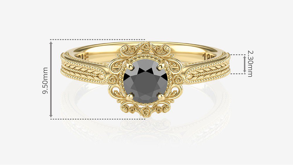 Anel de Noivado Persephone II (Medidas)