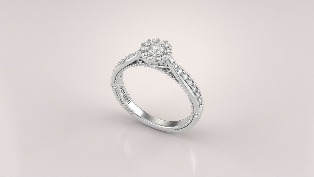 Anel de Noivado Uni Princess Prata (diamantes de laboratório) (1)