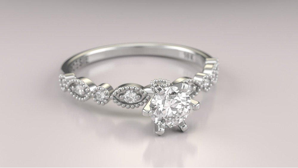 Anel de Noivado Gran Destiny I (diamantes de laboratório) (2)