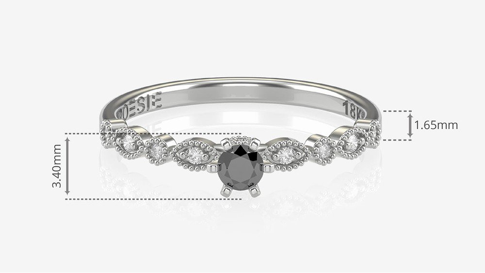  Anel de Noivado Destiny I-Dn (Medidas)