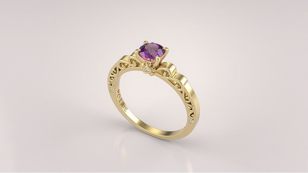 Anel de Noivado Sakura II-Am (1)