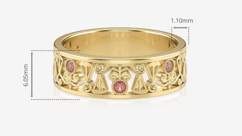 Anel de Formatura Juris II (Medidas)