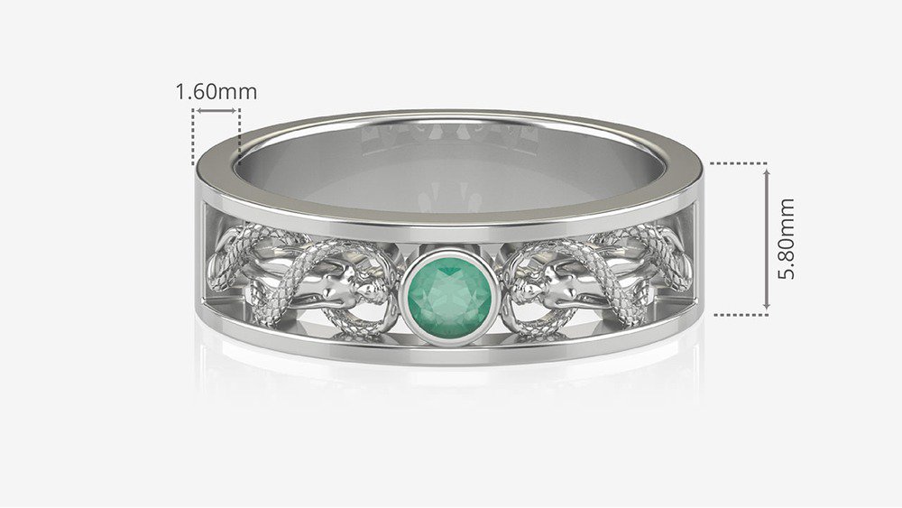 Anel de Formatura de Estética e Cosmética Hígia I (medidas)