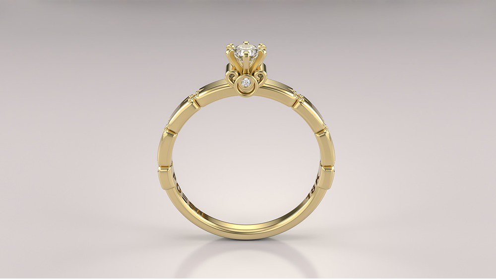 Anel de Noivado Celestia II (2)