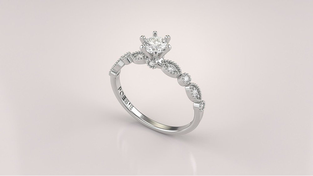 Anel de Noivado Gran Destiny I (diamantes de laboratório) (1)