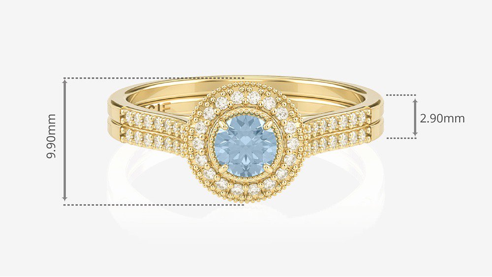 Anel de Noivado Enchanté II-Tp (medidas)