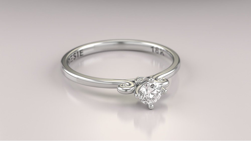 Anel de Noivado Koi I (diamantes de laboratório) (3)