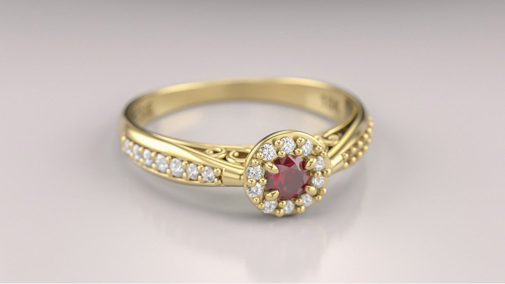 Anel de Noivado Insígnia II-Ru (3)