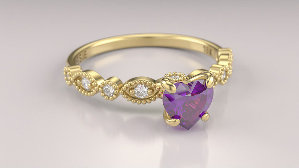 Anel de Noivado Valentine II-Am (2)