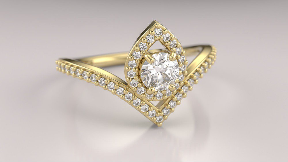 Anel de Noivado Aurora II (2)