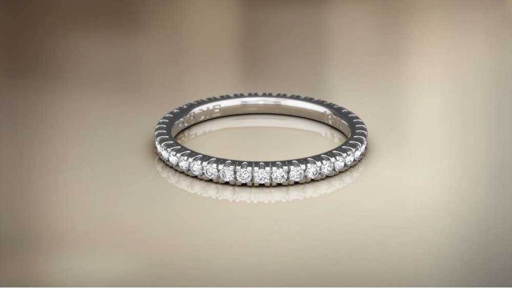 Aliança Eternity I (diamantes de laboratório) (1)