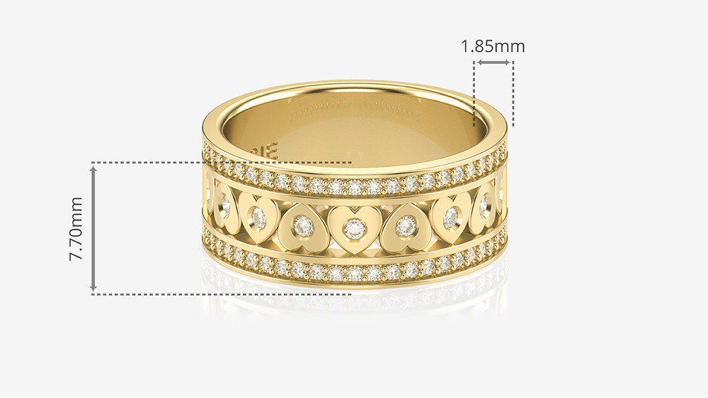 Aliança Lovelight II (medidas)