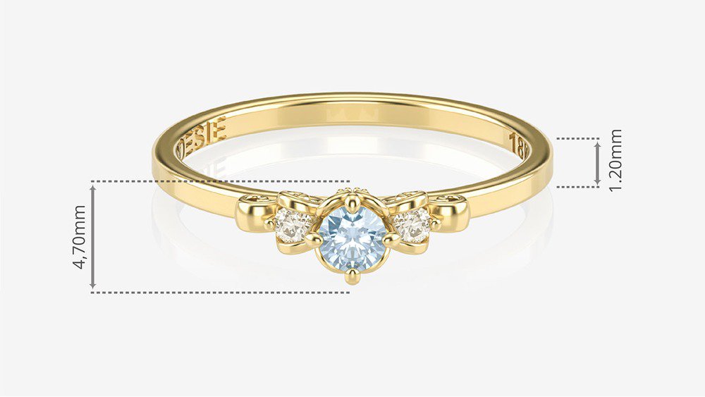 Anel de Noivado Liebe II-Tp (medidas)