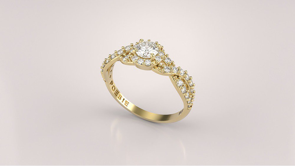 Anel de Noivado Lien II (diamantes de laboratório) (1)