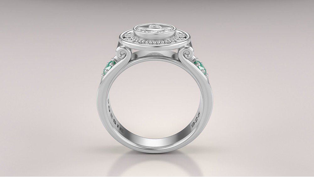 Anel de Formatura de Enfermagem Sinete (Prata 925) (2)